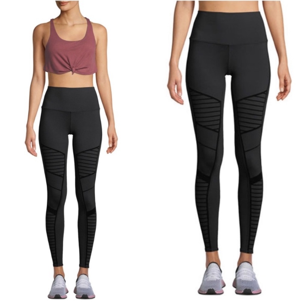 Alo High-Waist Moto Legging in black